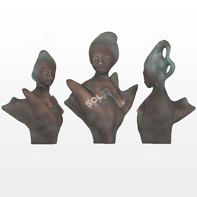 Elegant Mythical Sculpture "Sirena 3D model image 1