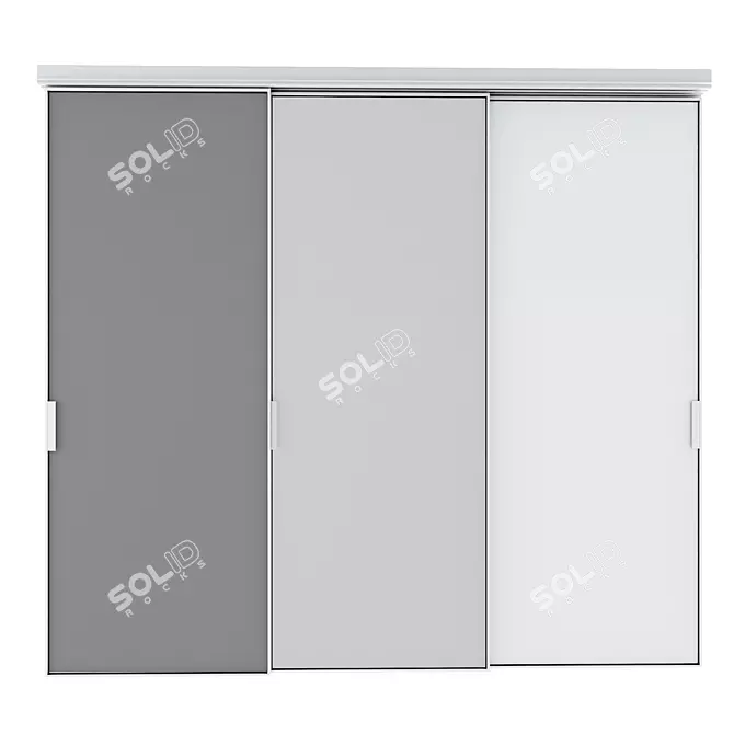 Sleek Sliding Doors & Storage 3D model image 3