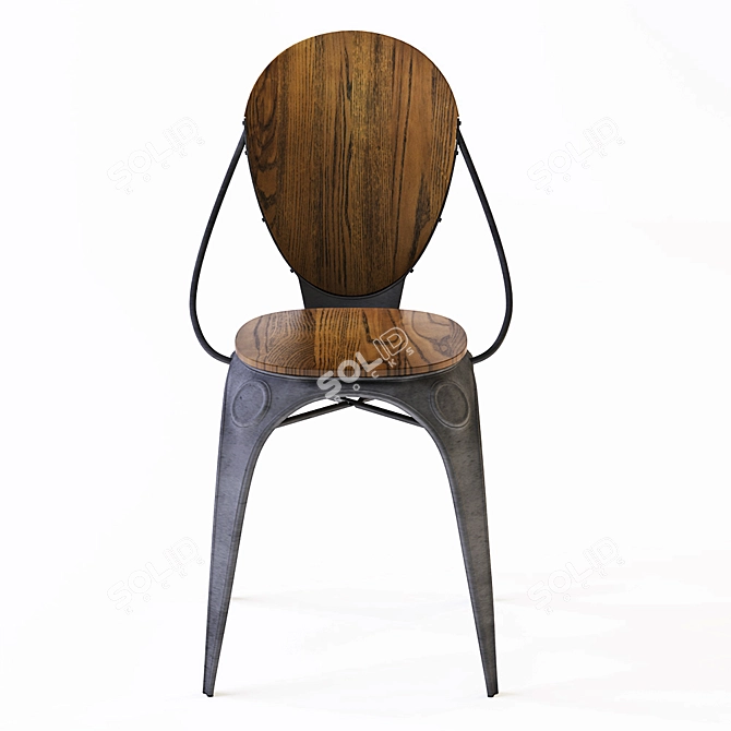 Elegant Bastille Chair - Timeless Beauty 3D model image 1