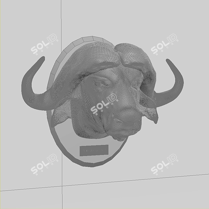 African Buffalo: Majestic Trophy Game 3D model image 2