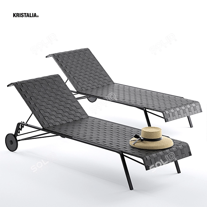 Relax in Style with Kristalia Rest Lounger 3D model image 2