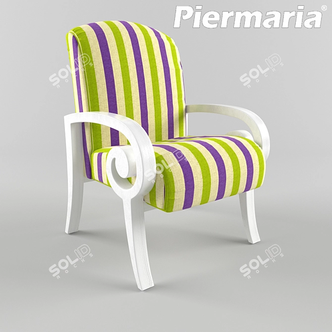 Elegant "Melita" Armchair by Piermaria 3D model image 1