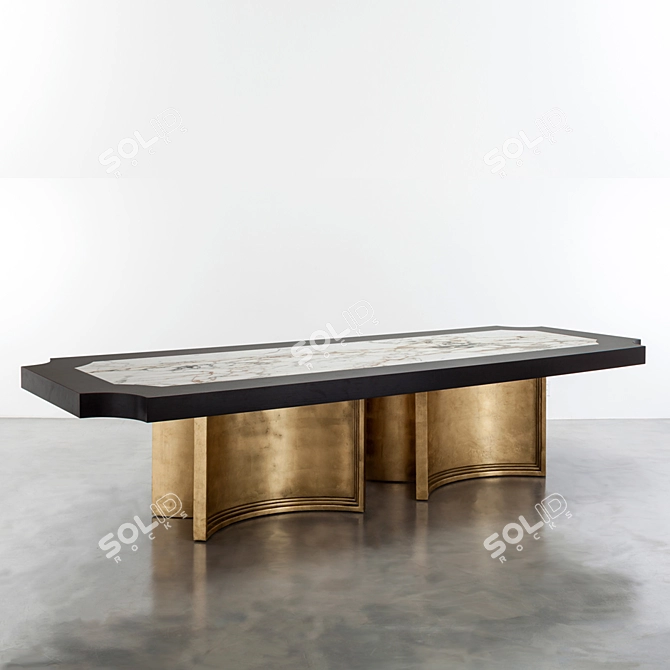 Brussels Grand Pedestal Table 3D model image 1