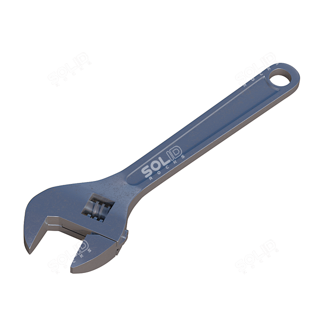 Versatile Adjustable Wrench: Includes Textured Grip 3D model image 1