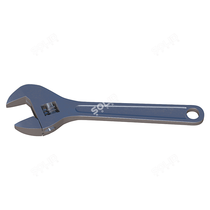 Versatile Adjustable Wrench: Includes Textured Grip 3D model image 2