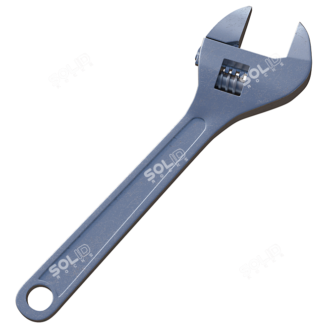 Versatile Adjustable Wrench: Includes Textured Grip 3D model image 3