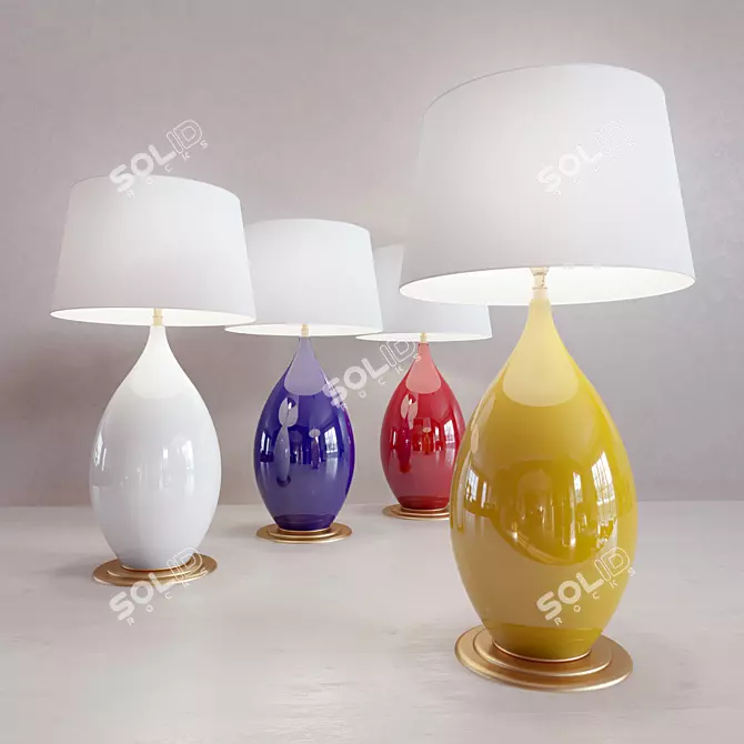 Emilia Ceramic Table Lamp 3D model image 1