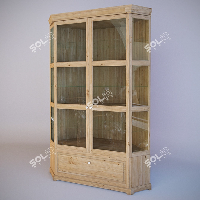 Space-Saving Corner Cupboard 3D model image 1