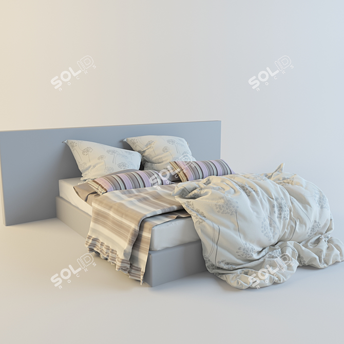 Cozy Dreams Bedding 3D model image 1