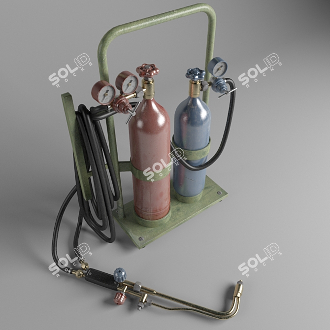 Autogen Gas Welding and Cutting Equipment 3D model image 2