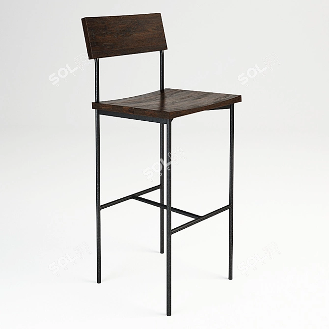 Elevate Your Space with Tibo Bar Stool 3D model image 1