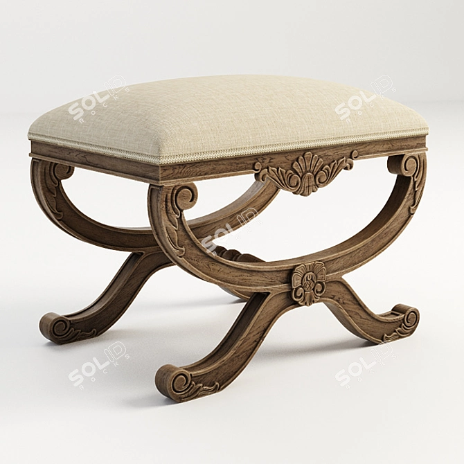 Modern Roxy Bench - Stylish and Compact 3D model image 1