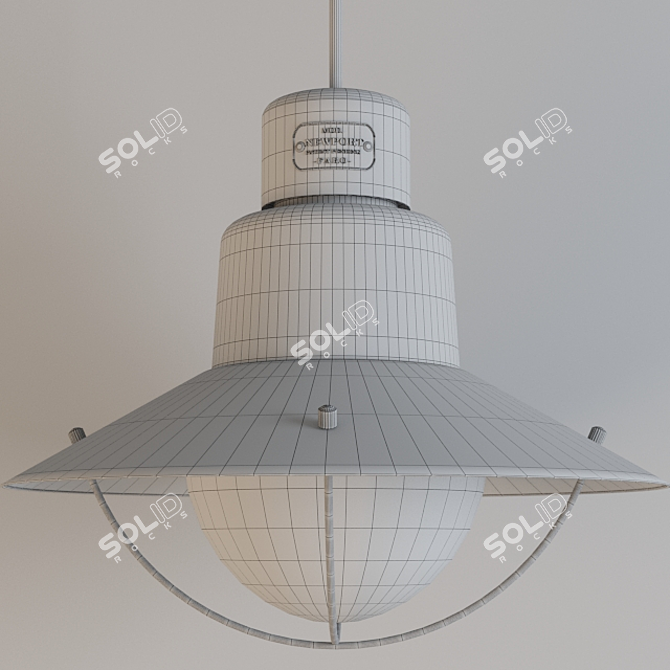 Vintage Green Pendant: Faro NEWPORT 3D model image 3