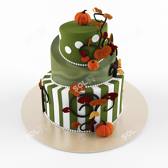 Spooky Treat: Helloween Cake 3D model image 2