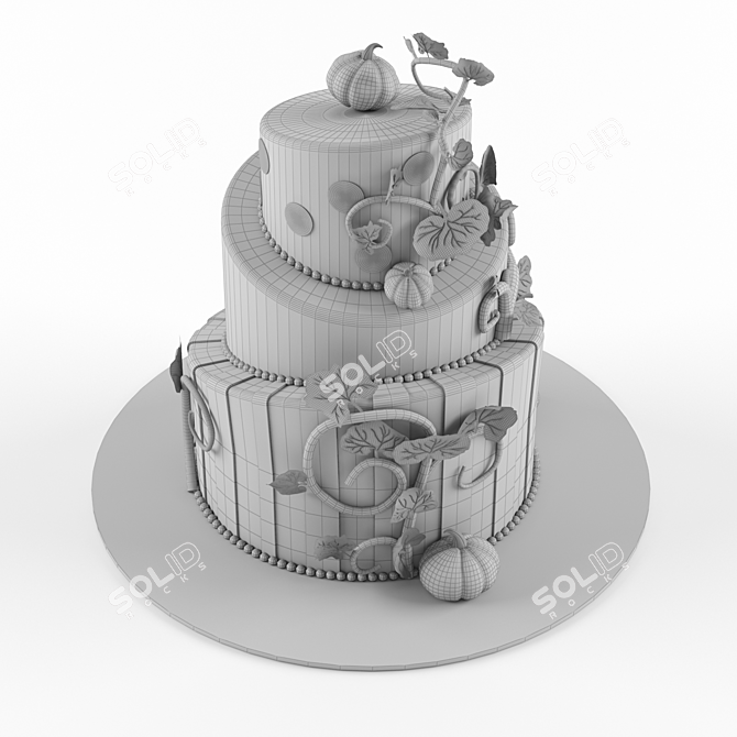 Spooky Treat: Helloween Cake 3D model image 3