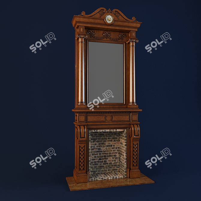 Antique Fireplace - Real Piece of History 3D model image 1