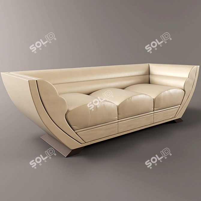 Glamorous Tiberio d 3-Seater Sofa 3D model image 1