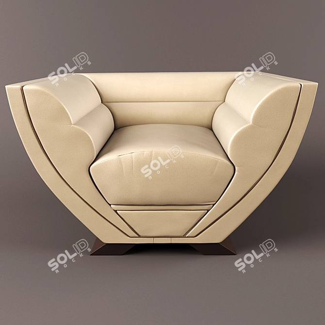 Tiberio Art Deco Chair 3D model image 2