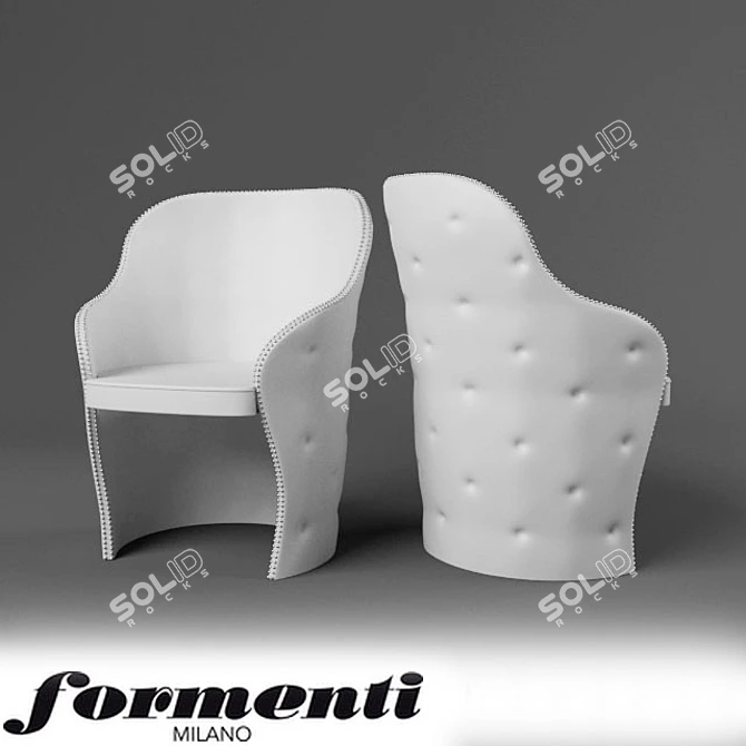 Elegant Formenti Nizza Armchair 3D model image 1