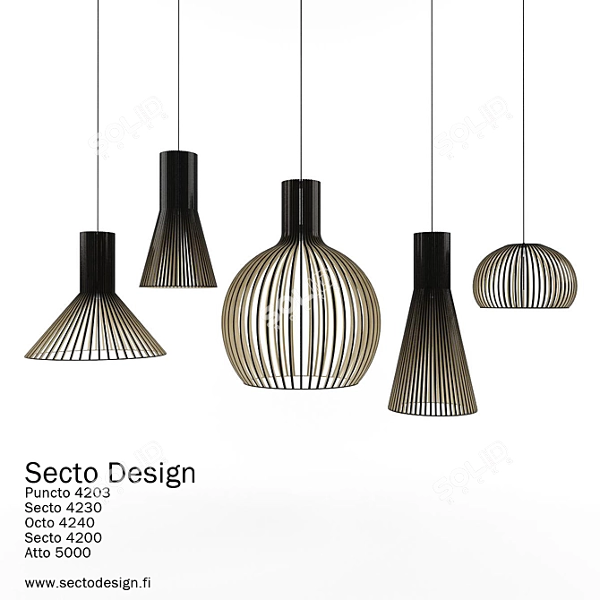 Elegant Finnish Lighting: Secto Design 3D model image 1