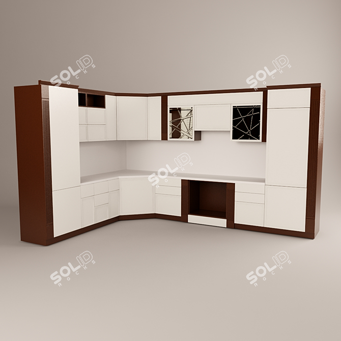 Modern Kitchen: Sleek and Stylish 3D model image 1