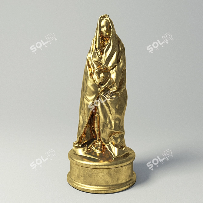 Golden Girl Figurine 3D model image 1