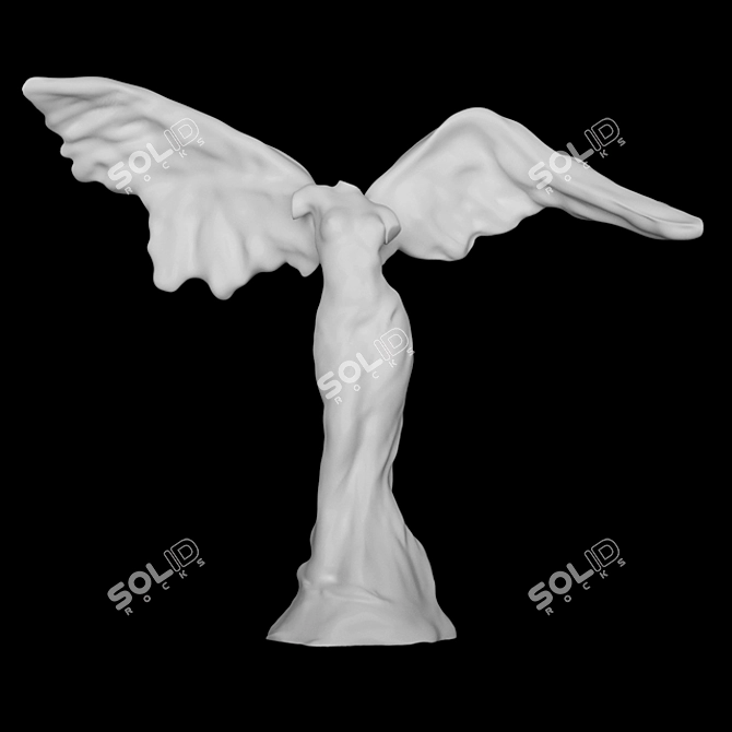 Celestial Serenity: Angel Sculpture 3D model image 1