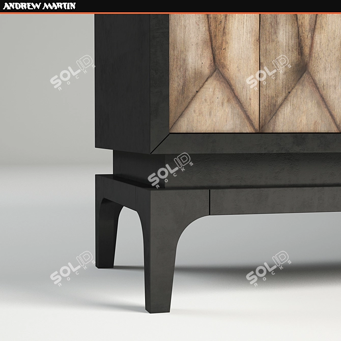 Elegant Aubrey Cabinet by Andrew Martin 3D model image 2