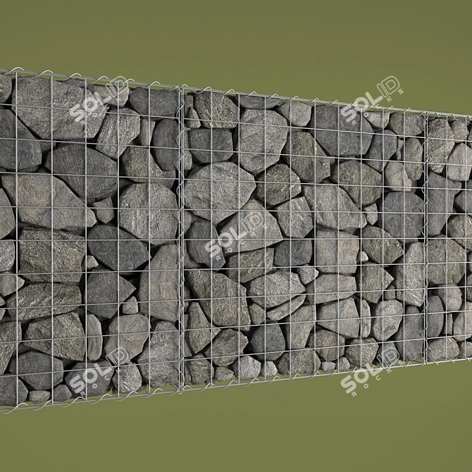Versatile Gabion for Fences, Retaining Walls, and Flower Beds 3D model image 1