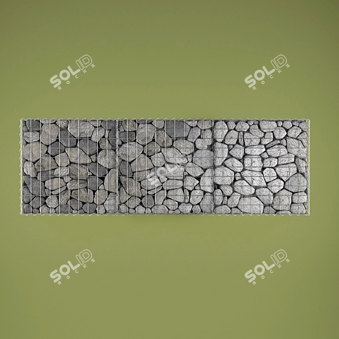 Versatile Gabion for Fences, Retaining Walls, and Flower Beds 3D model image 2