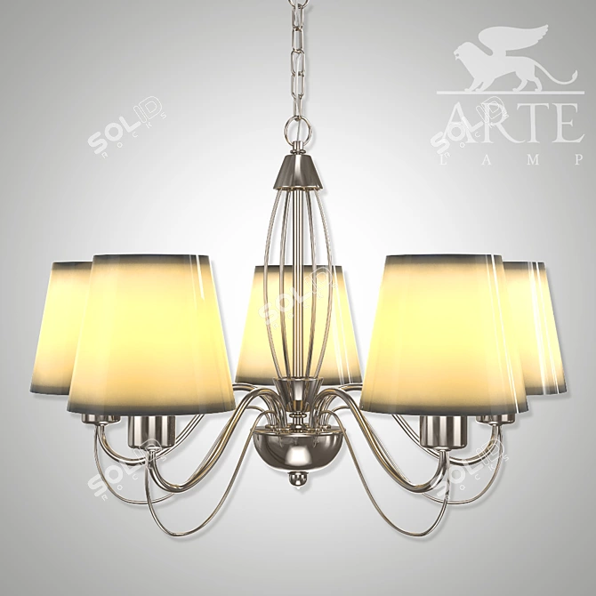 ORLEAN A9310LM-5WG: Provence-inspired Chandelier 3D model image 1