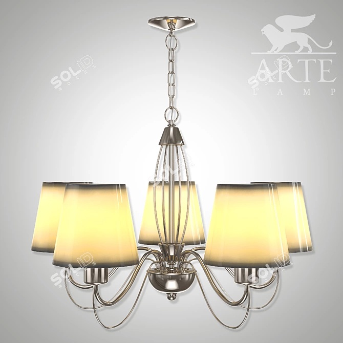 ORLEAN A9310LM-5WG: Provence-inspired Chandelier 3D model image 2