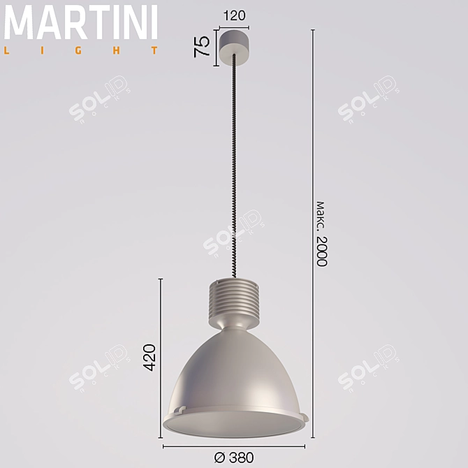 Martini Novi 380 Hanging Lamp 3D model image 1