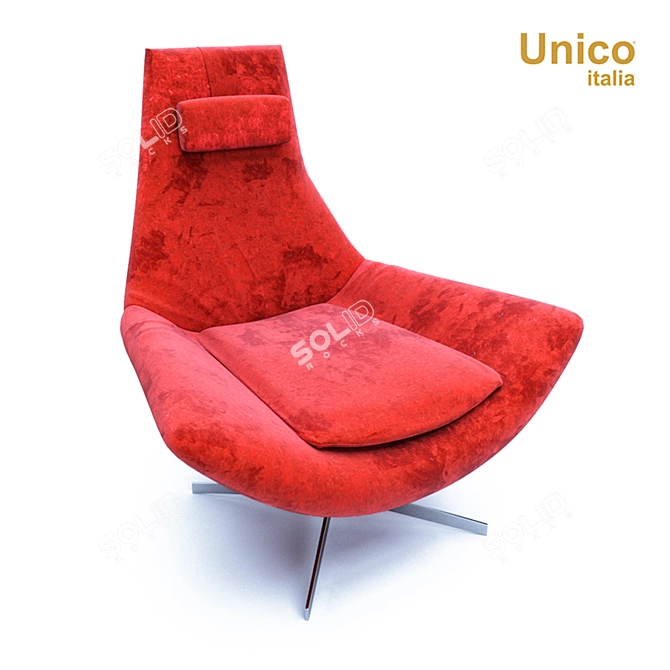 Unico Italia Zero Quattro Armchair 3D model image 1