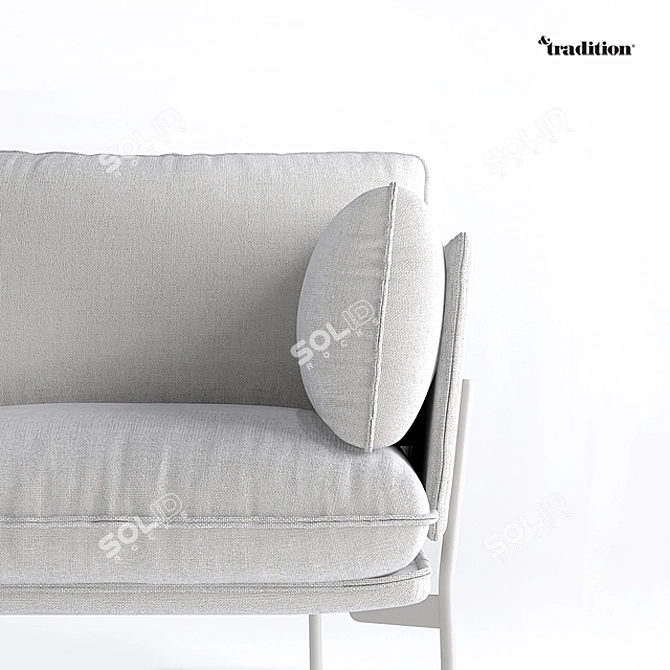 Andtradition Cloud 2 Seater Sofa: Sleek and Comfortable 3D model image 2