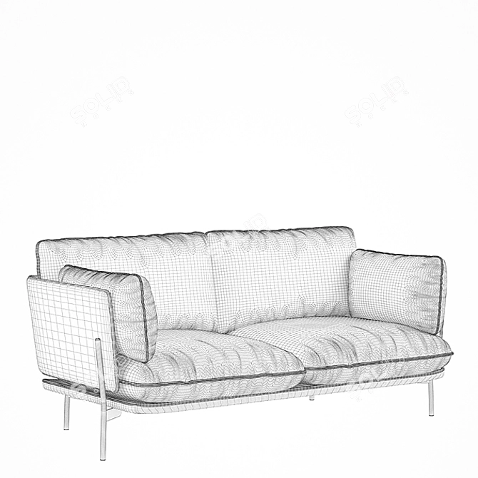 Andtradition Cloud 2 Seater Sofa: Sleek and Comfortable 3D model image 3