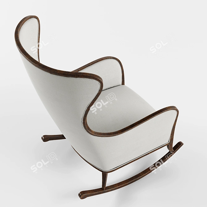 Sandy Rocking Chair - Sleek and Comfortable 3D model image 2