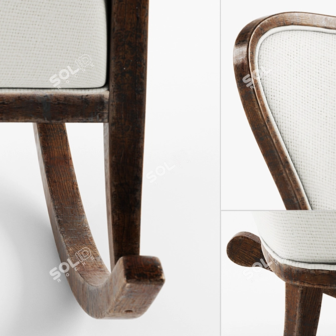 Sandy Rocking Chair - Sleek and Comfortable 3D model image 3