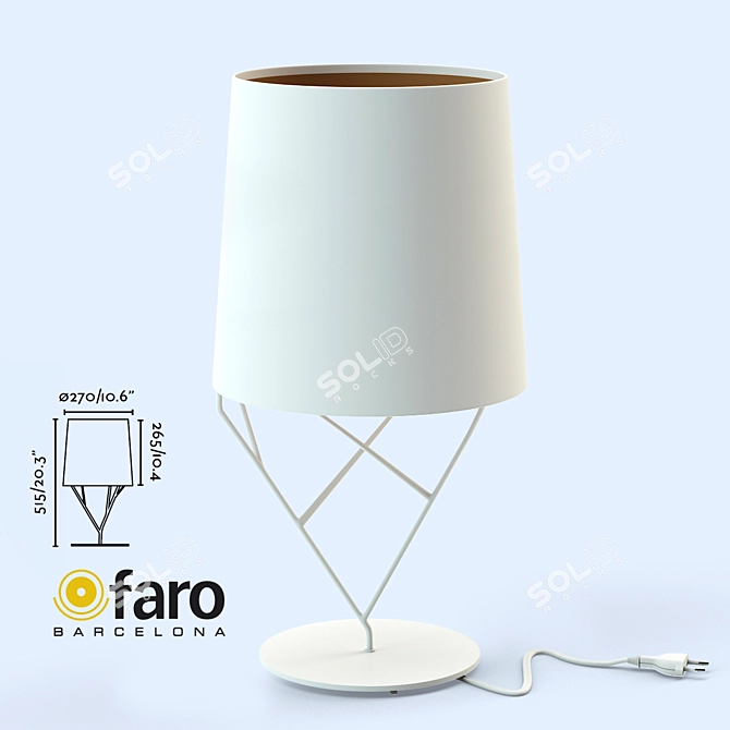 Elegance in Contrast: FARO TREE Table Lamp 3D model image 3