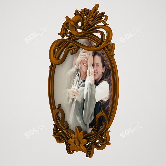 Reflective Frame Mirror 3D model image 2