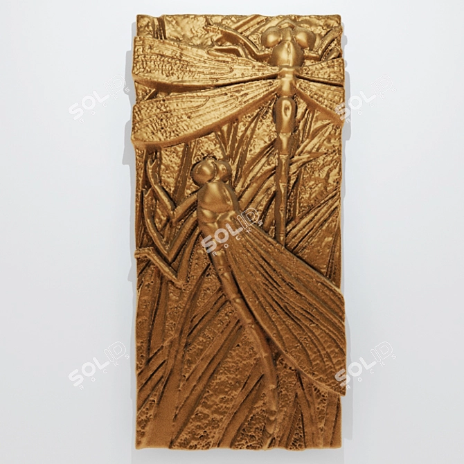 Golden Polyurethane Gaudi Decor 3D model image 1