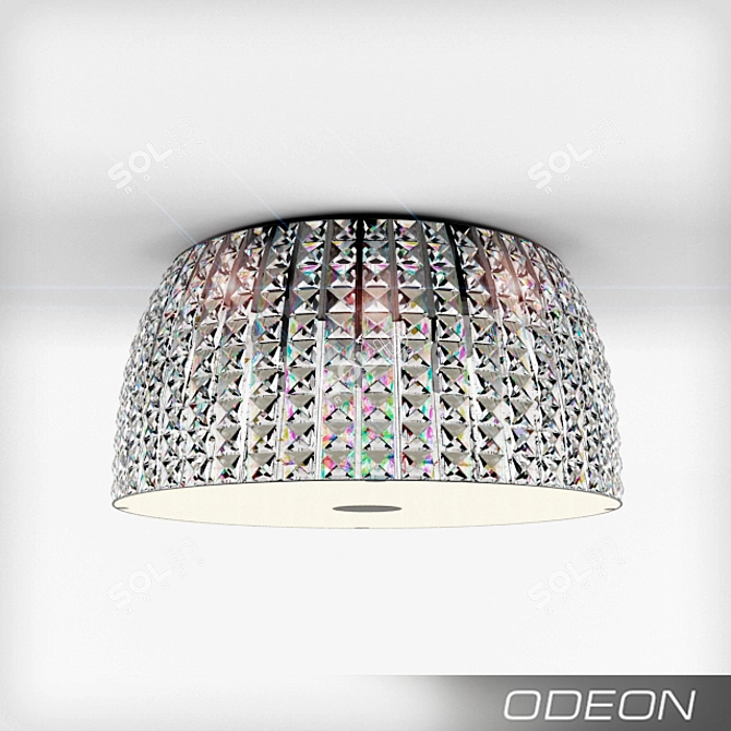 Odeon Nelsa Chandelier: Elegant Crystal Lighting 3D model image 1