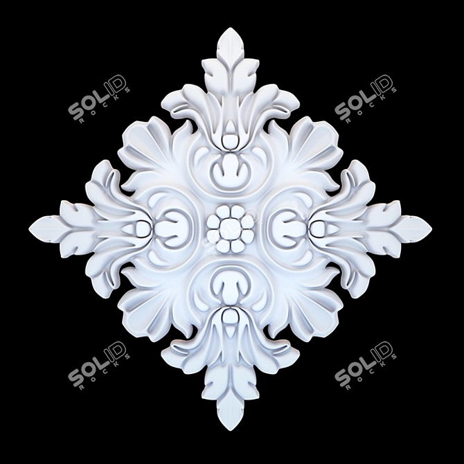 Elegant Gypsum Outlet 3D model image 1