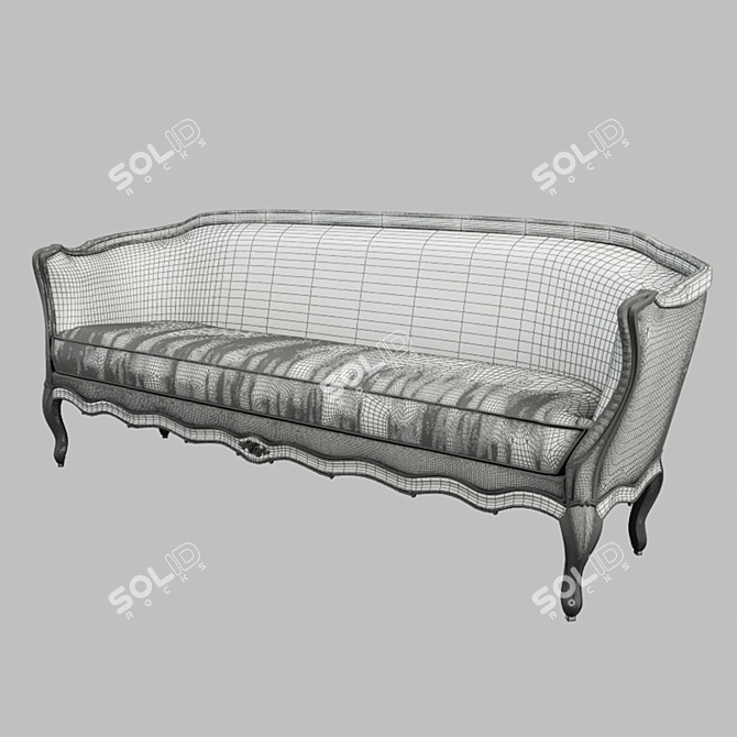 Charming Provence Style Sofa 3D model image 2