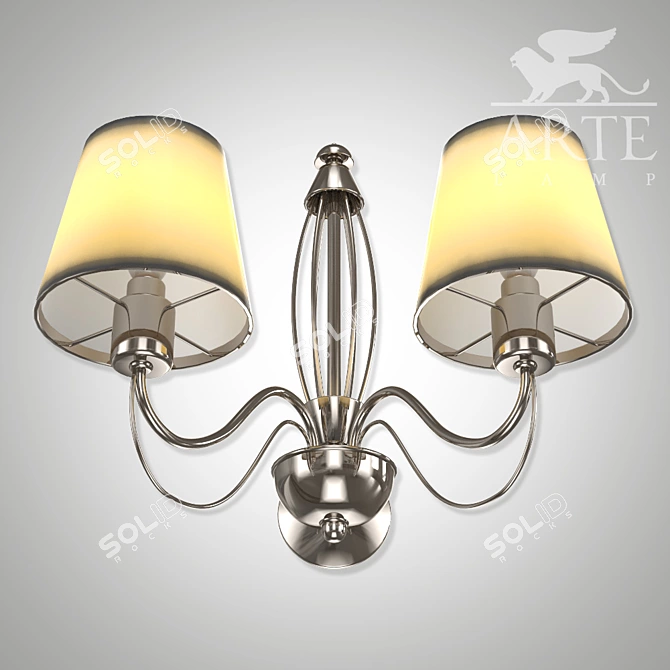 Orlean A9310LM-5PP: Provence Style Metal Wall Sconce 3D model image 2