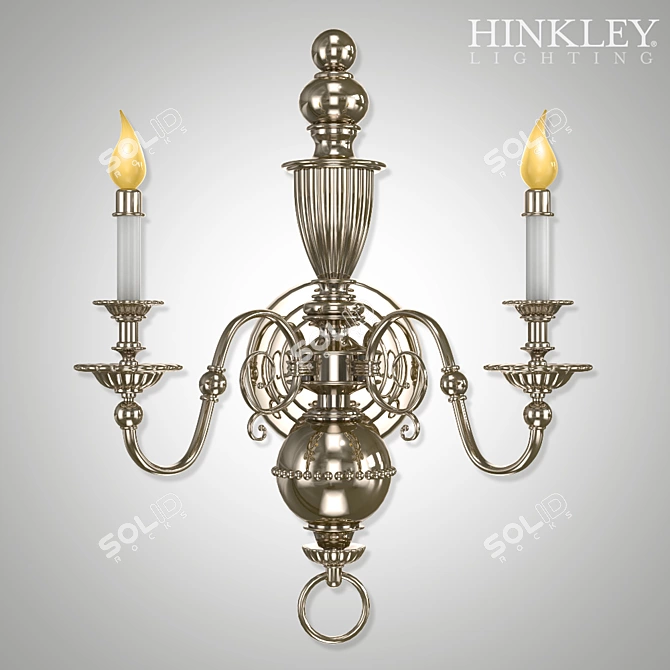 Hinkley Cambridge Antique Nickel Wall Sconce 3D model image 1