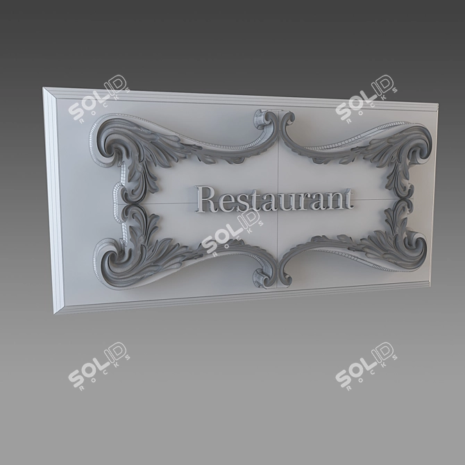 Elegant Decorative Plate 3D model image 2