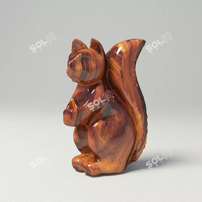 Wooden Protein Figurine 3D model image 1