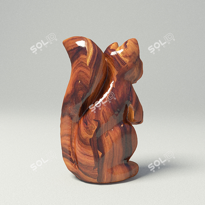 Wooden Protein Figurine 3D model image 2