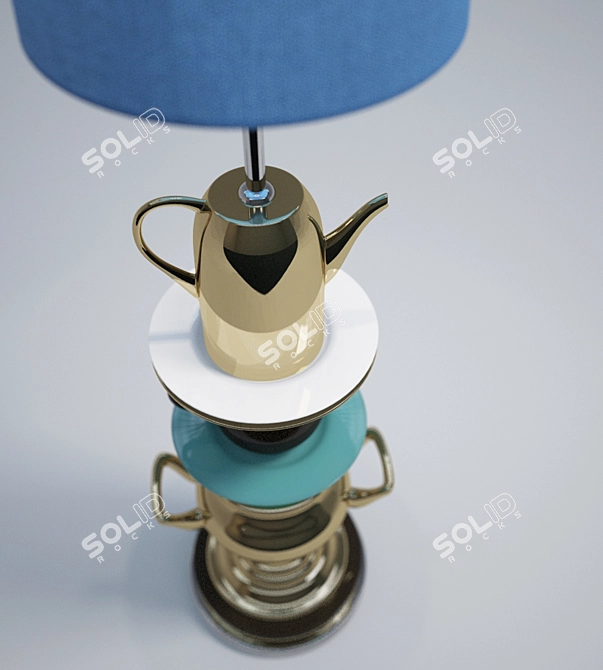 Tropical Flamingo Floor Lamp 3D model image 2